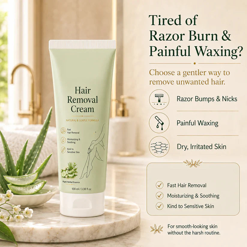 Viabod Painless Depilatory Cream – No Razor Bumps, No Harsh Odor