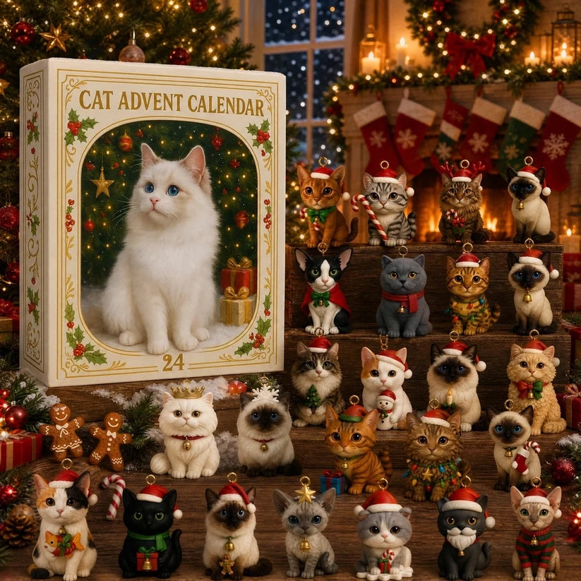 🐱🎄 24 Days of Christmas Cats Advent Calendar – 24 Collectible Festive Cat Surprises