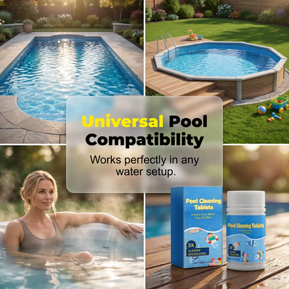 🏊‍♂️Pool Cleaning Tablets for Crystal Clear Water& Safe for Kids!