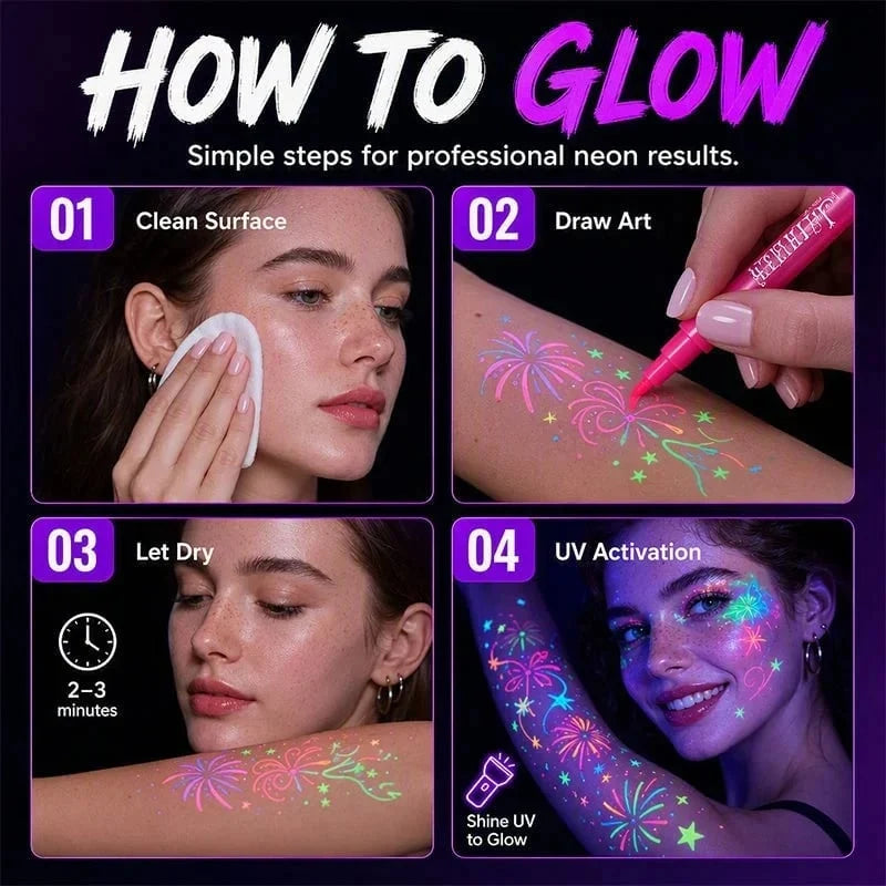 Neslemy Glow Tattoo Markers
